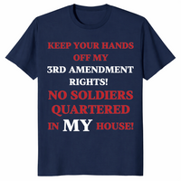 3rd amendment rights sarcastic shirt in navy