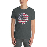 4th of July Sunflower Shirt - American Flag Patriotic Tee - Cuccico Design