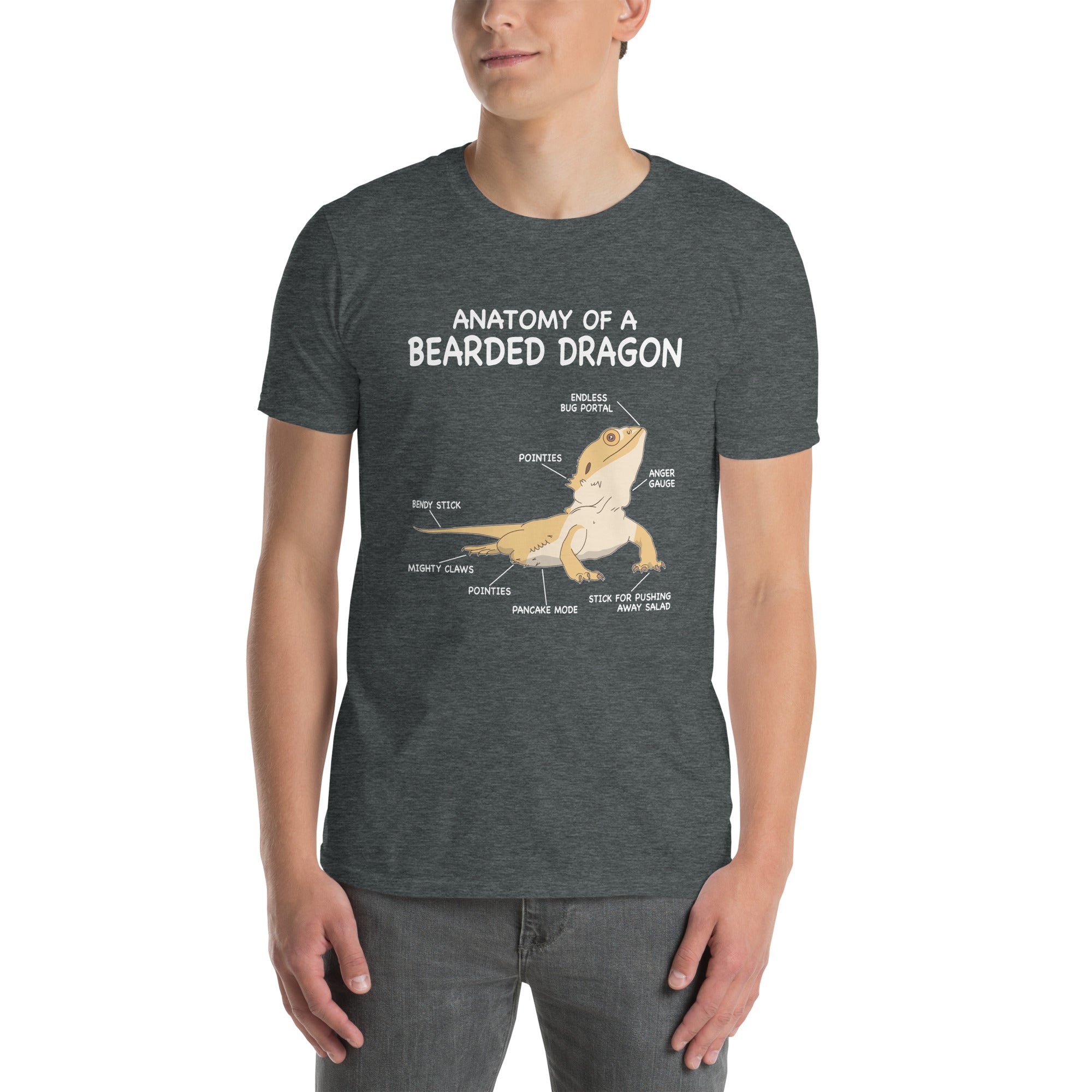 Bearded Dragon Anatomy T-Shirt - Cute Reptile Lover Gift - Cuccico Design