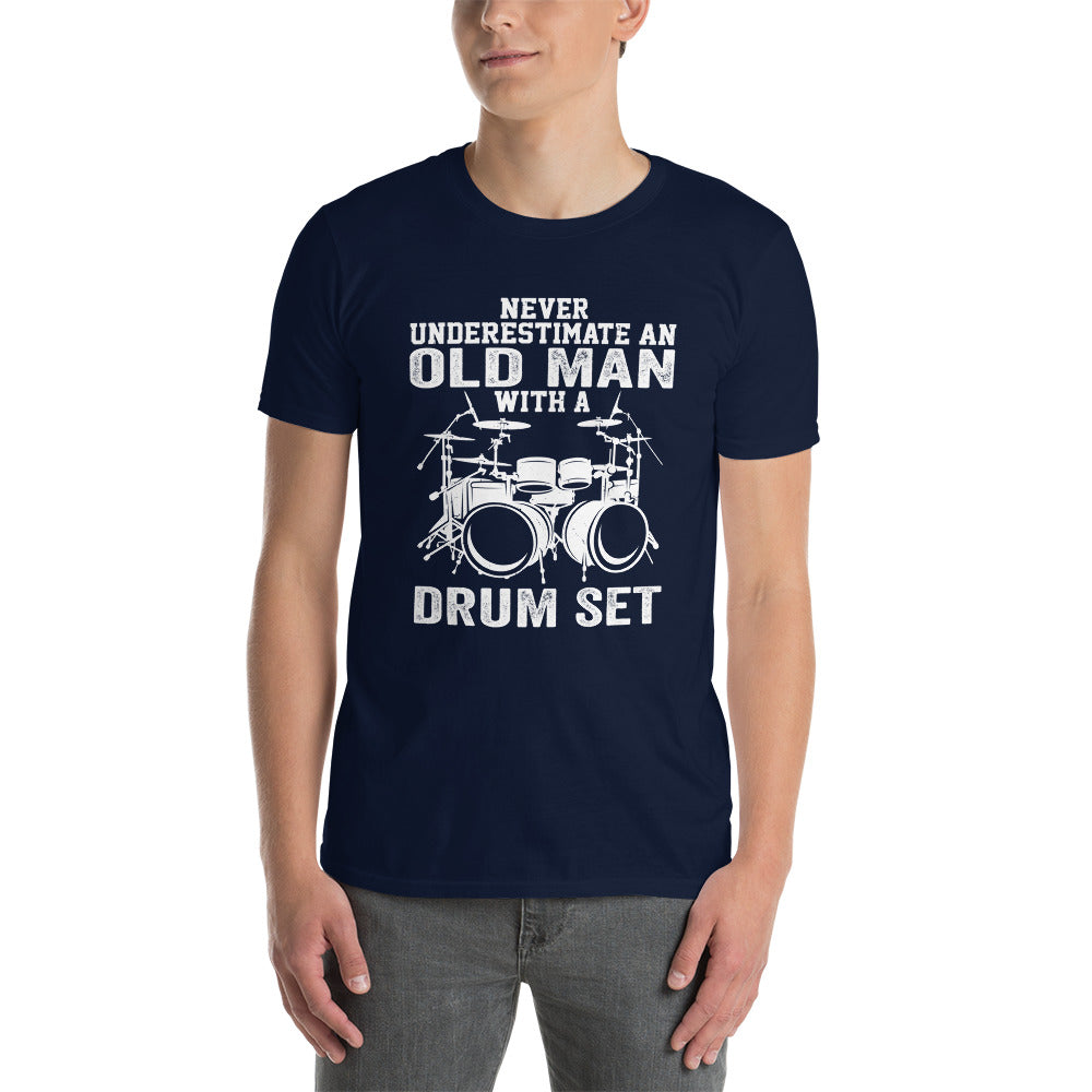 Old Man Drummer T-Shirt | Funny Drumming Gift - Cuccico Design