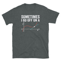 Funny Math T-Shirt: 'Go Off on a Tangent' Geek Tee - Cuccico Design