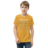 Youth Shark T-Shirt: Types of Sharks Graphic Tee - Cuccico Design