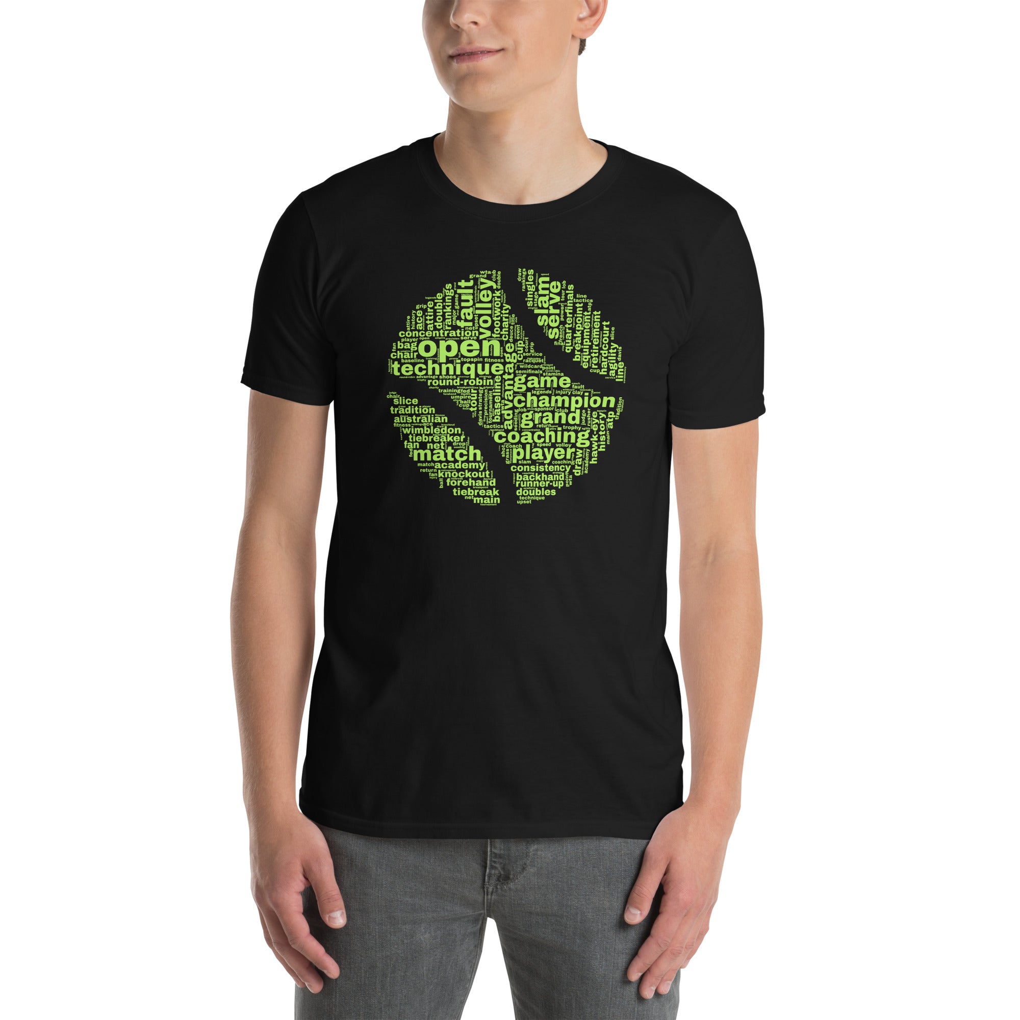 Tennis Word Cloud T-Shirt for Players & Fans - Cuccico Design