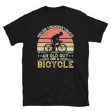 Funny Cycling T-Shirt: Old Guy On A Bicycle Design - Cuccico Design