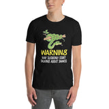 Warning May Talk About Snakes T-Shirt | Funny Snake Tee - Cuccico Design
