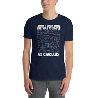 Math Teacher T-Shirt: Simple As Calculus Quote - Cuccico Design