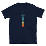 D20 T-Shirt - Retro Gaming Dice & Sword Design - Cuccico Design