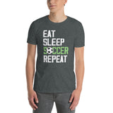 Eat Sleep Soccer Repeat T-Shirt - Perfect Soccer Gift - Cuccico Design