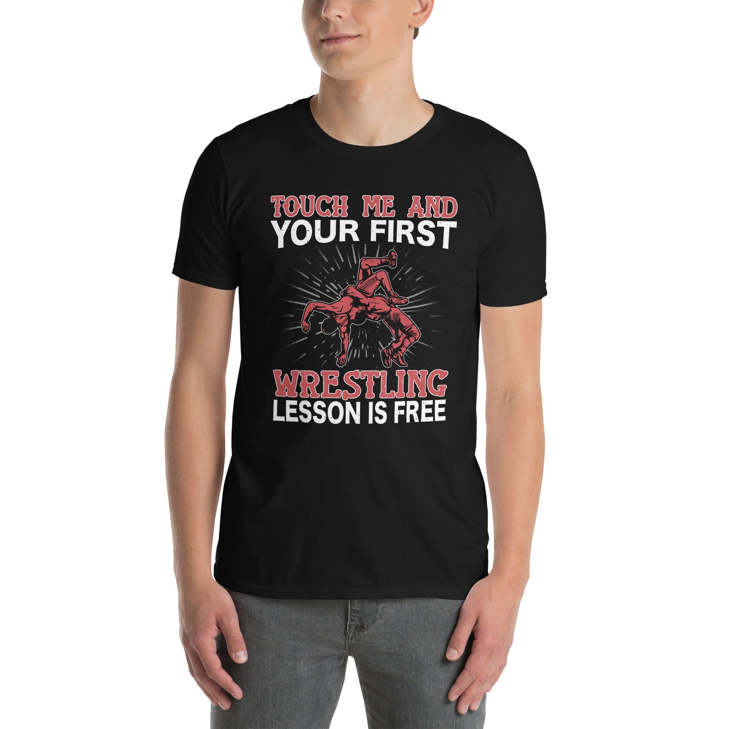 Funny Wrestling T-Shirt - 'Touch Me' Wrestler Gift - Cuccico Design