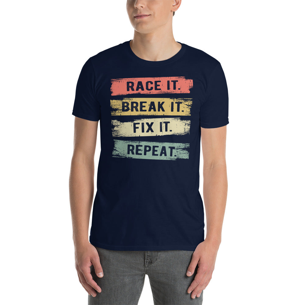 Funny RC Car T-Shirt | Race It Break It Repeat Racing Gift - Cuccico Design