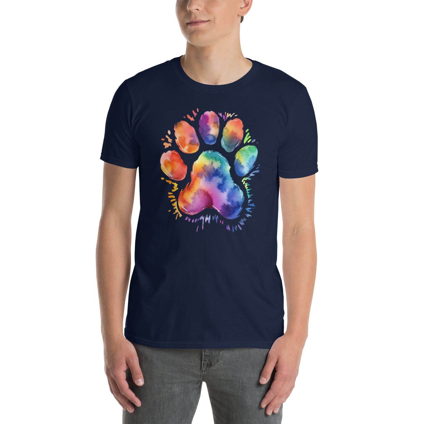 Tie Dye Paw Print T-Shirt | Dog Lover Gift - Cuccico Design