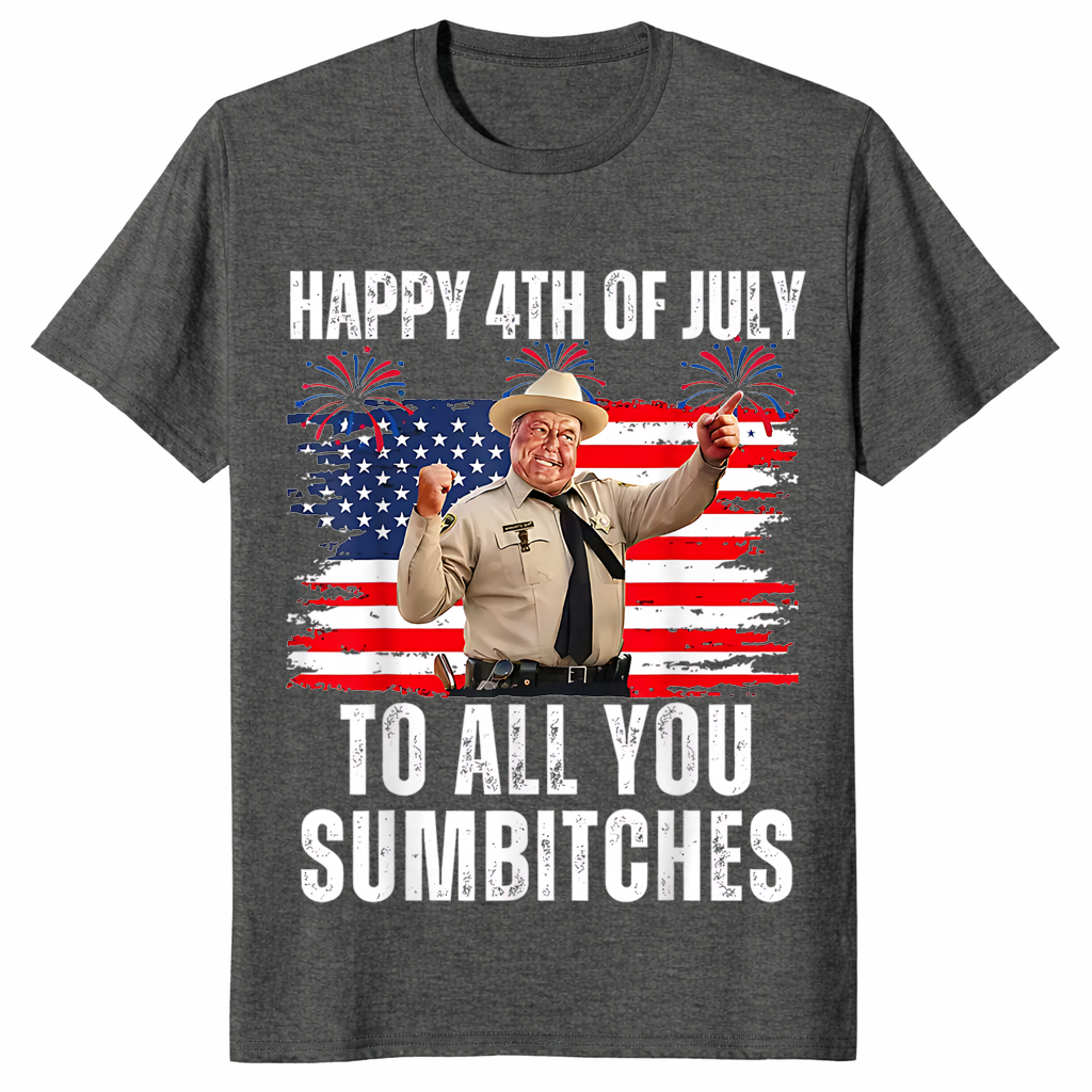 4th of July BBQ shirt dark heather