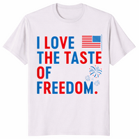 4th of July couple shirts in ice grey