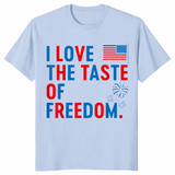4th of July couple shirts in light blue