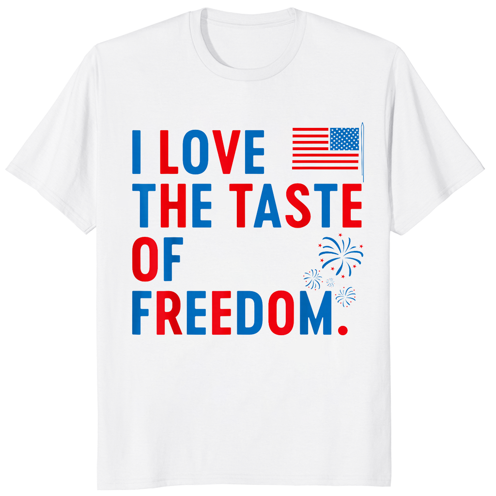 4th of July couple shirts in white