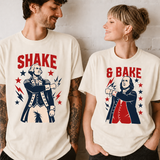 4th of July couples shirt in natural