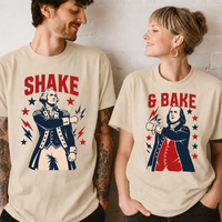4th of July couples shirt in sand