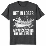 4th of July funny history shirt with George Washington Crossing the Delaware humor