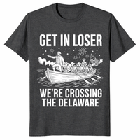 4th of July funny history shirt with George Washington Crossing the Delaware humor