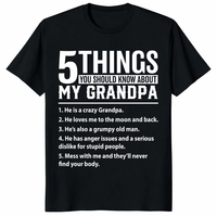 5 Things You Should Know About My Grandpa T-Shirt – Fathers Day Gift for Grandpa | Cuccico