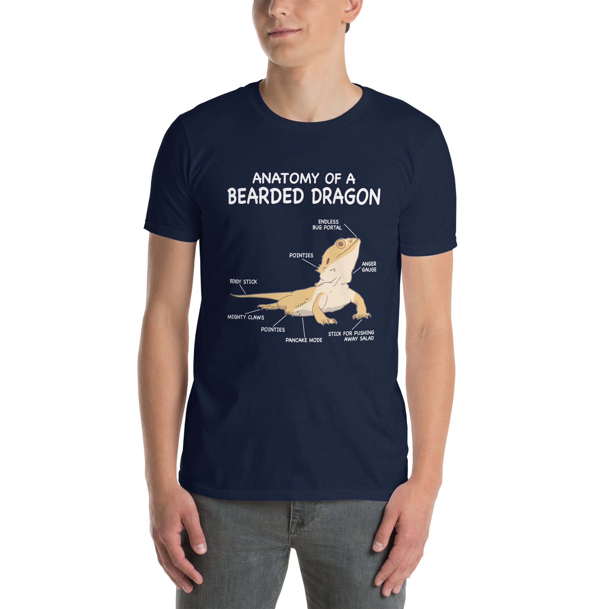Bearded Dragon Anatomy T-Shirt - Cute Reptile Lover Gift - Cuccico Design