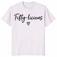 50th birthday shirt in ice grey