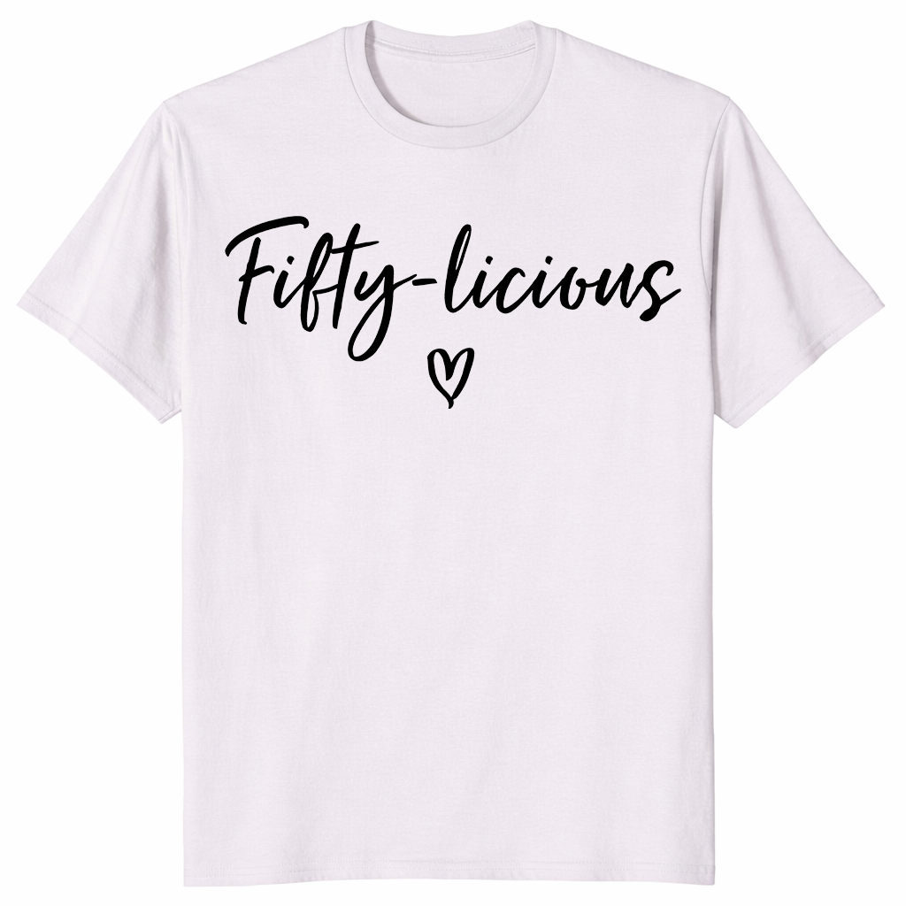 50th birthday shirt in ice grey