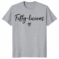 50th birthday shirt in sport grey