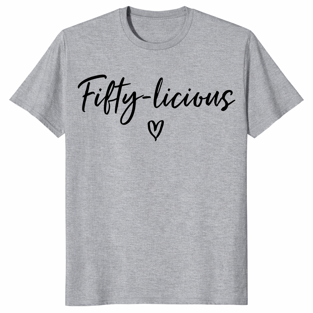 50th birthday shirt in sport grey