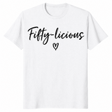 50th birthday shirt in white