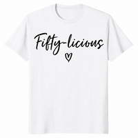 50th birthday shirt in white