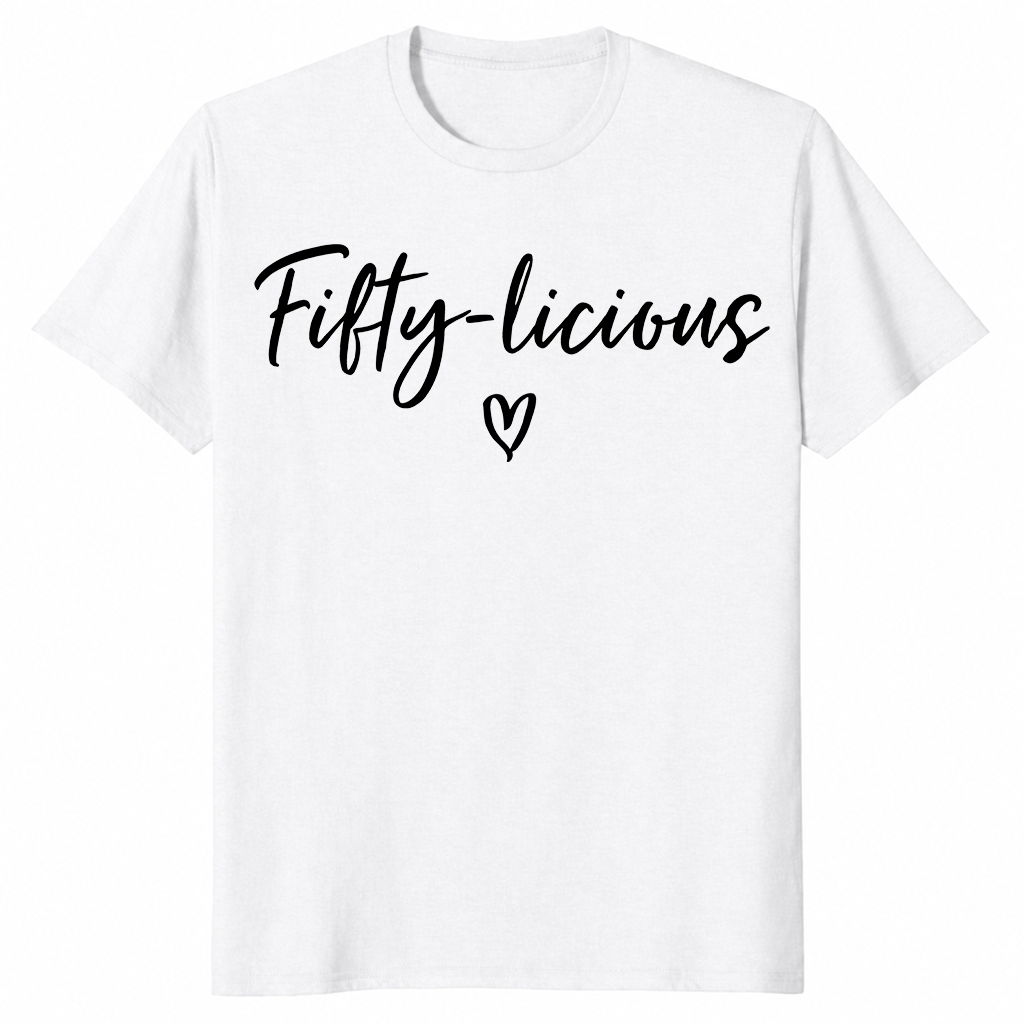 50th birthday shirt in white