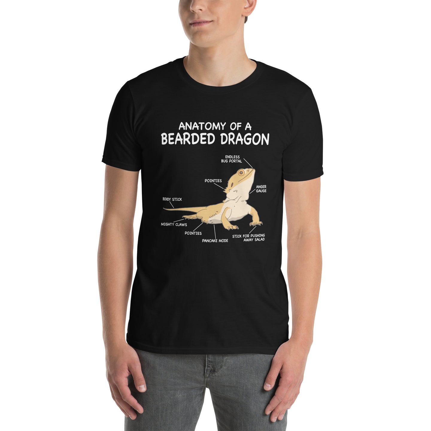 Bearded Dragon Anatomy T-Shirt - Cute Reptile Lover Gift - Cuccico Design