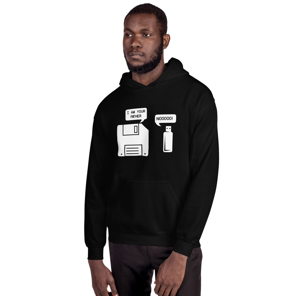 Funny USB Floppy Disk Hoodie for Computer Geeks - Cuccico Design