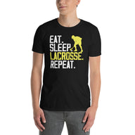 Lacrosse T-Shirt - Eat Sleep Lacrosse Repeat Gift for Men - Cuccico Design