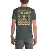 Never Underestimate Old Man With His Bees T-Shirt | Funny Beekeeping Gift - Cuccico Design