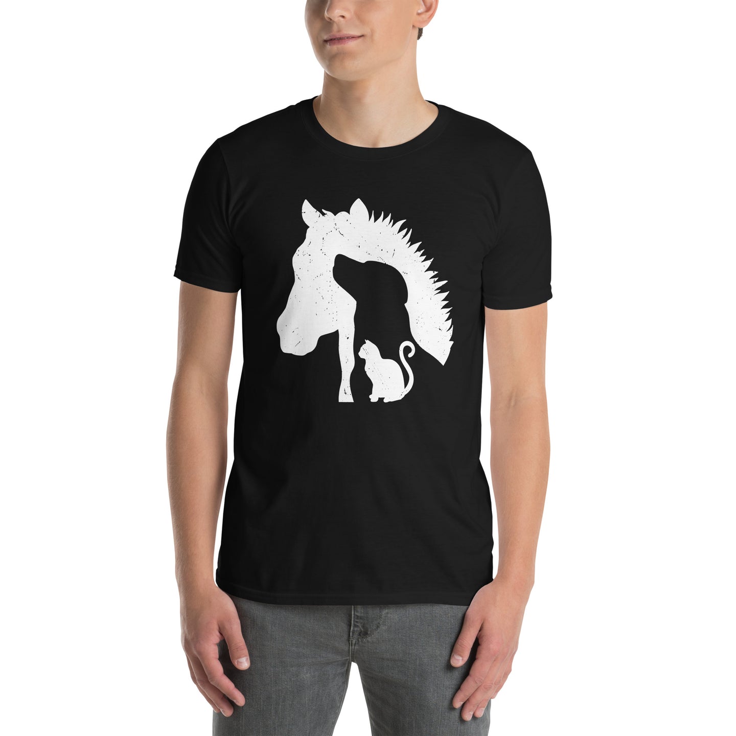 Cute Animal Lover T-Shirt | Horse Dog Cat Gift for Her - Cuccico Design