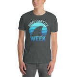 Funny Shark T-Shirt - Sorry I Can't It's Week Tee - Cuccico Design