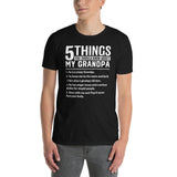 Grandpa T-Shirt | "5 Things About My Grandpa" Funny Gift - Cuccico Design