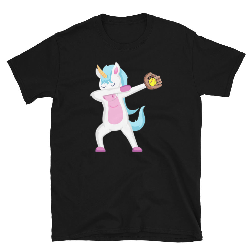 Dabbing Unicorn Baseball Shirt Funny Toddler & Girls T-Shirt - Cuccico Design