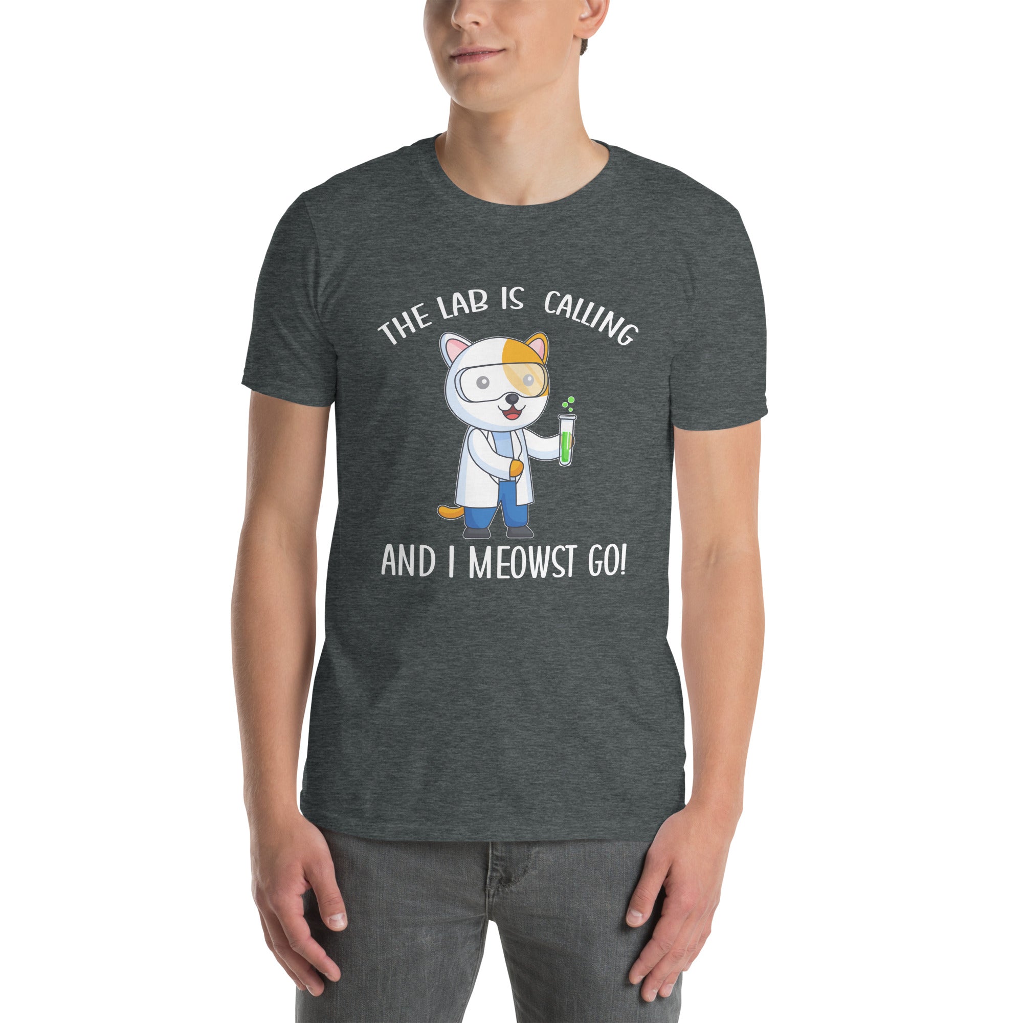 Funny Lab Cat T-Shirt - Chemistry & Science Shirt - Cuccico Design