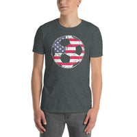 American Flag Soccer T-Shirt | USA Soccer Tee - Cuccico Design