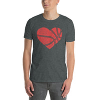 Basketball Heart T-Shirt | Player & Coach Gift - Cuccico Design
