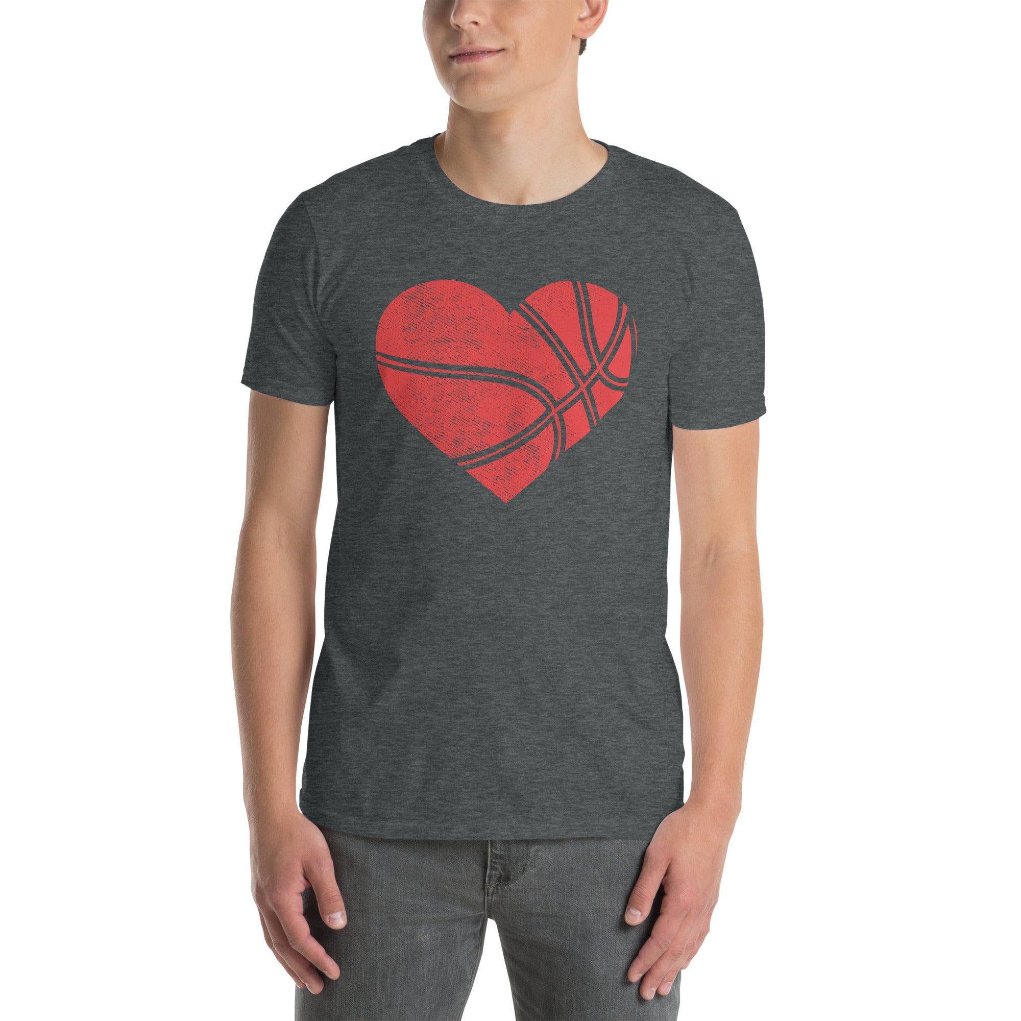 Basketball Heart T-Shirt | Player & Coach Gift - Cuccico Design