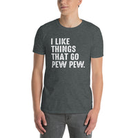 Gun Enthusiast T-Shirt | Funny Pew Pew Gun Owner Gift - Cuccico Design
