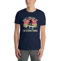 Dont Follow Me T-Shirt: Funny Ski Snowboard Vintage Sunset - Cuccico Design