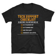 Funny Tech Support Checklist T-Shirt - Sysadmin Gift - Cuccico Design