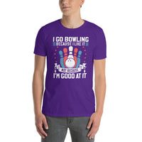 Funny Bowling T-Shirt - I Go Bowling Because I Like It Quote - Cuccico Design