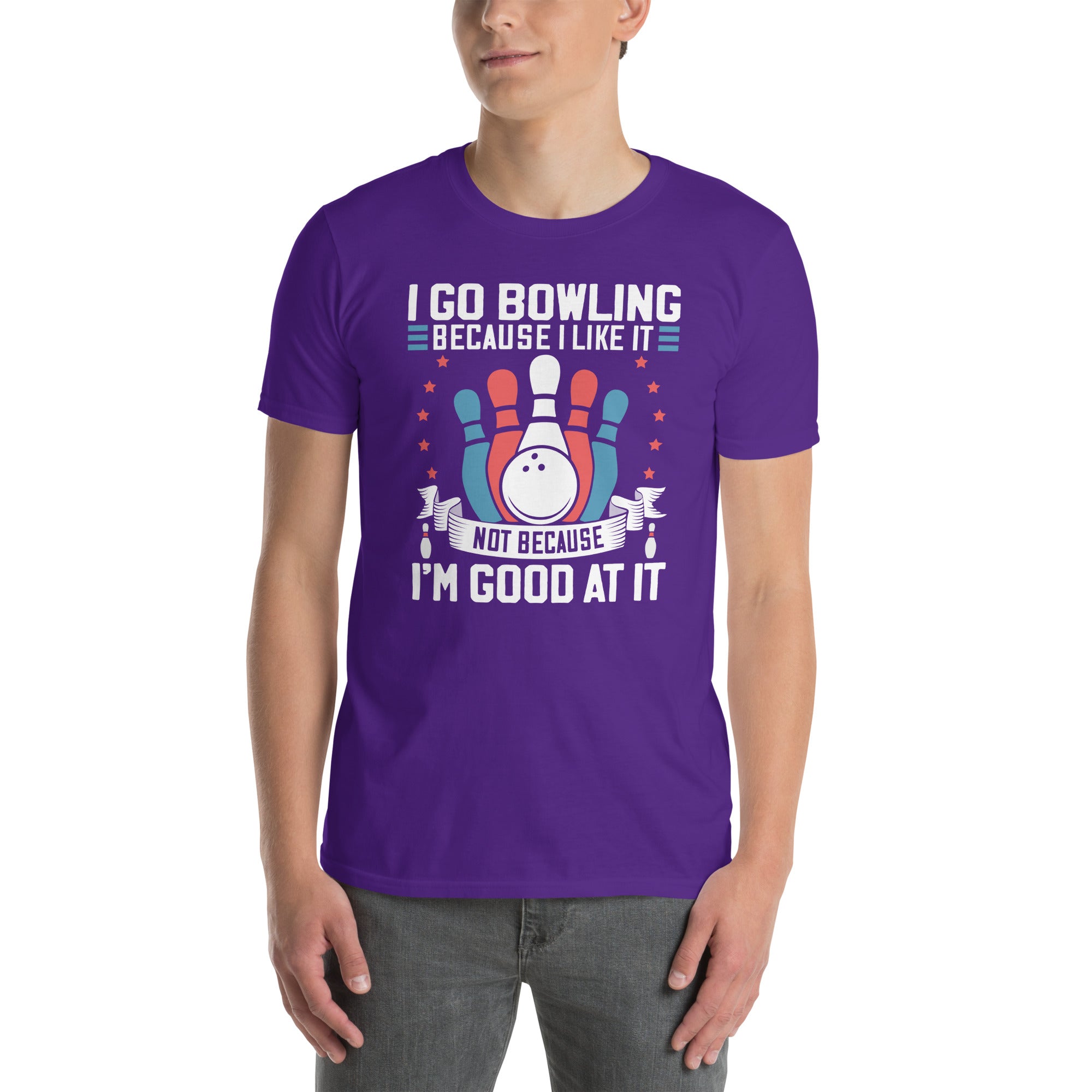 Funny Bowling T-Shirt - I Go Bowling Because I Like It Quote - Cuccico Design