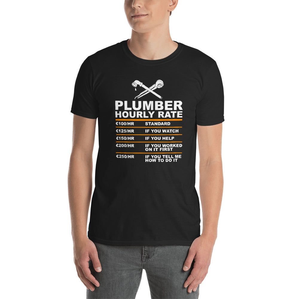 Funny Plumber Shirt - Hourly Rate T-Shirt | Gift for Plumber - Cuccico Design